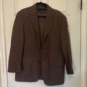 Alfani Leather Rich Brown Men's Blazer